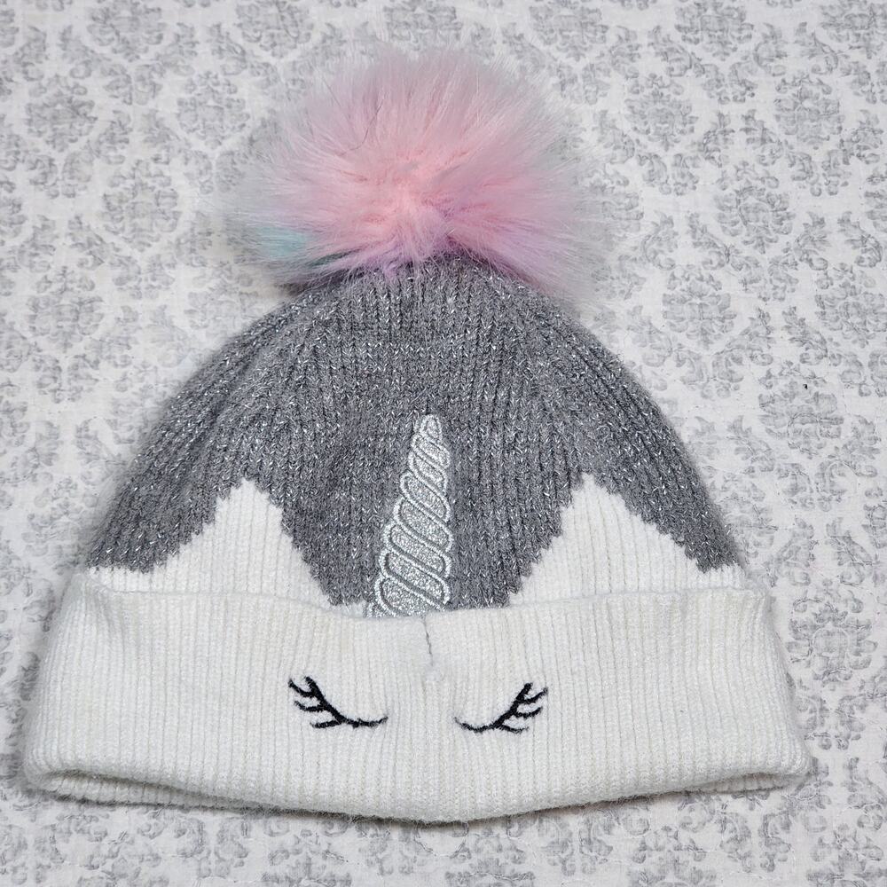 Kids Unicorn Rainbow Winter Hat